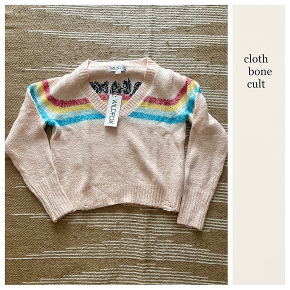 WILDFOX 💋🦊 Dreamer Sweater - Pink ✨NWT✨ Large - Picture 2 of 9
